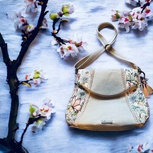 Sakroots Foldover Crossbody Floral Butterfly with Bee Tassel Charm
